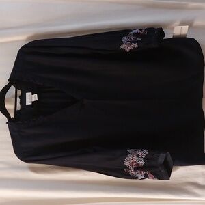 NWT Liz Claiborne Midnight Caravan V-neck Longsleeve Tunic. Size XL